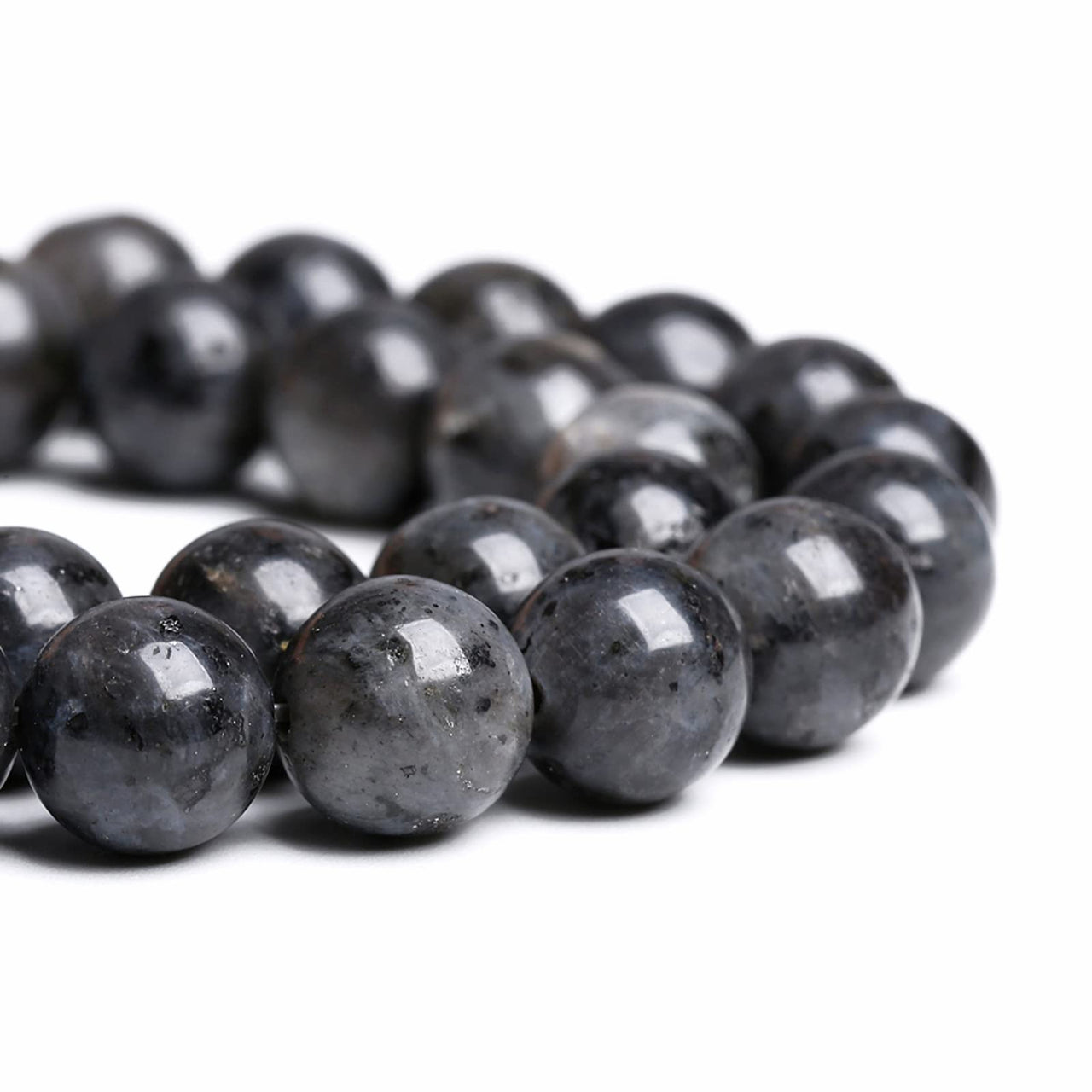 10MM 36PCS Natural Stone Black Labradorite Beads for Jewelry Making DIY Bracelet Energy Crystal Healing Power 10mm