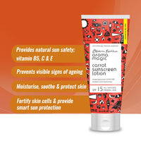 Aroma Magic Carrot Sunscreen Lotion With Broad Spectrum Protection UVA/UVB |SPF 15 |For Normal To Dry Skin | 50 ml