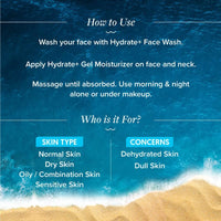 Aqualogica Hydrate+ Gel Moisturizer with Coconut Water & Hyaluronic Acid for Day & Night for Men & Women - For Normal, Dry & Combination Skin -100g