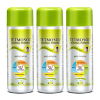 Tetmosol Anti-fungal Dusting Powder - for daily use - fights skin infections, prickly heat, itching - Pack of 3 (3x100gms)
