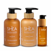 Beauty Garage Shea Retention Treatment Set (Retention Treatment Shampoo 300ml + Retention Treatment Conditioner 300ml + Retention Treatment Hair Oil 50)