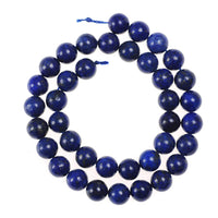Natural Stone Beads 10mm Lapis Lazuli Gemstone Round Loose Beads Crystal Energy Stone Healing Power for Jewelry Making DIY,1 Strand 15