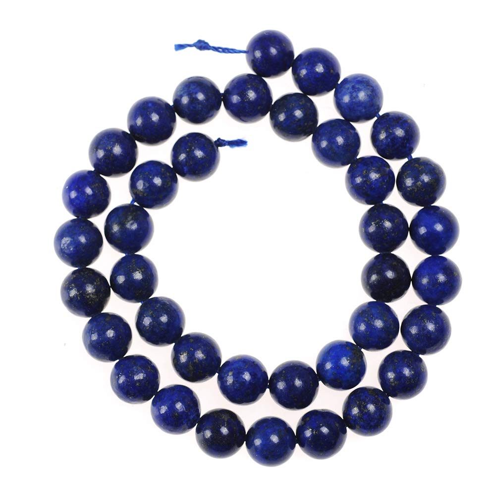Natural Stone Beads 6mm Lapis Lazuli Gemstone Round Loose Beads Crystal Energy Stone Healing Power for Jewelry Making DIY,1 Strand 15"