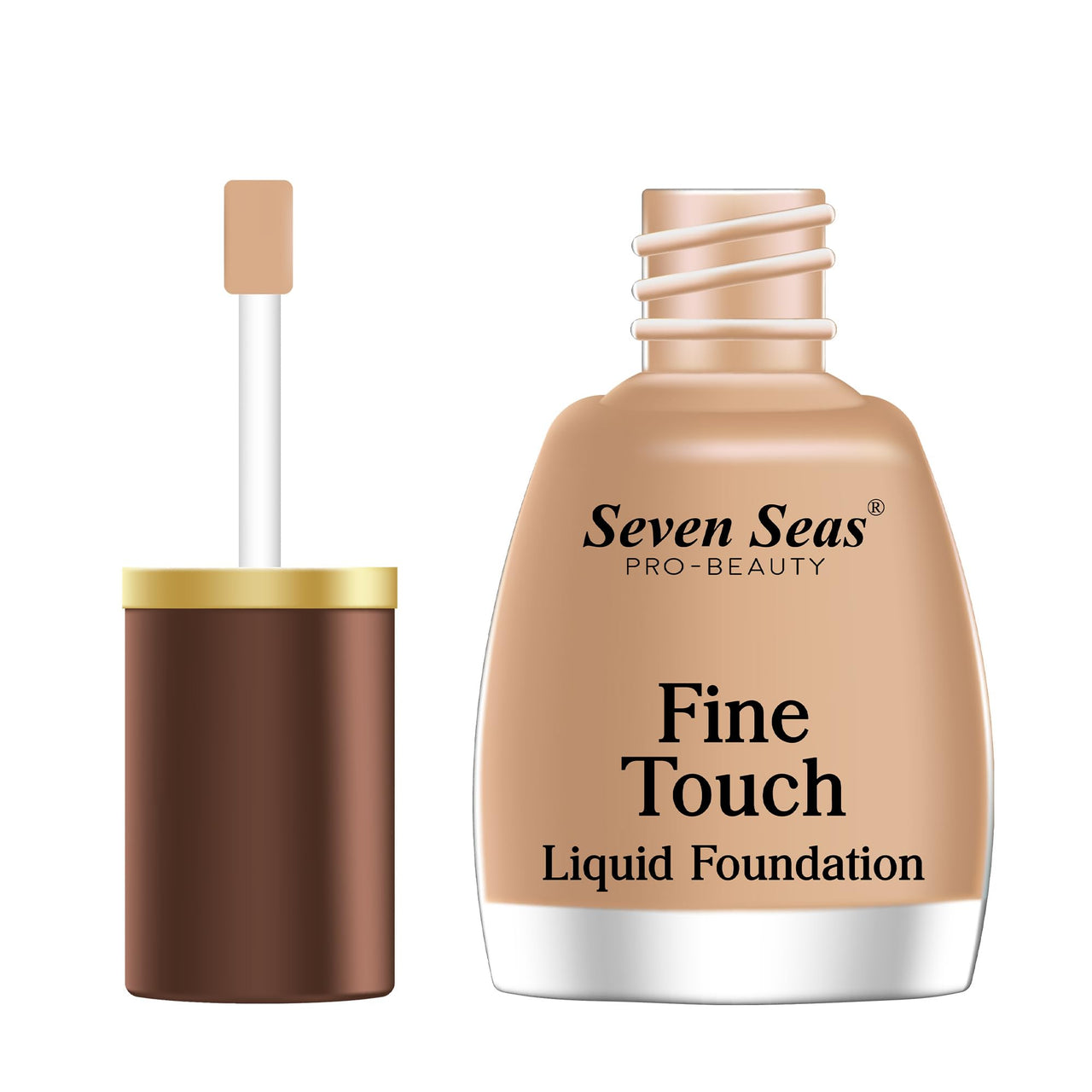 Seven Seas Fine Touch | Long Lasting | Waterproof | Lightweight Liquid Foundation Matte Finish Foundation for Face Makeup (Skin, 12ML)