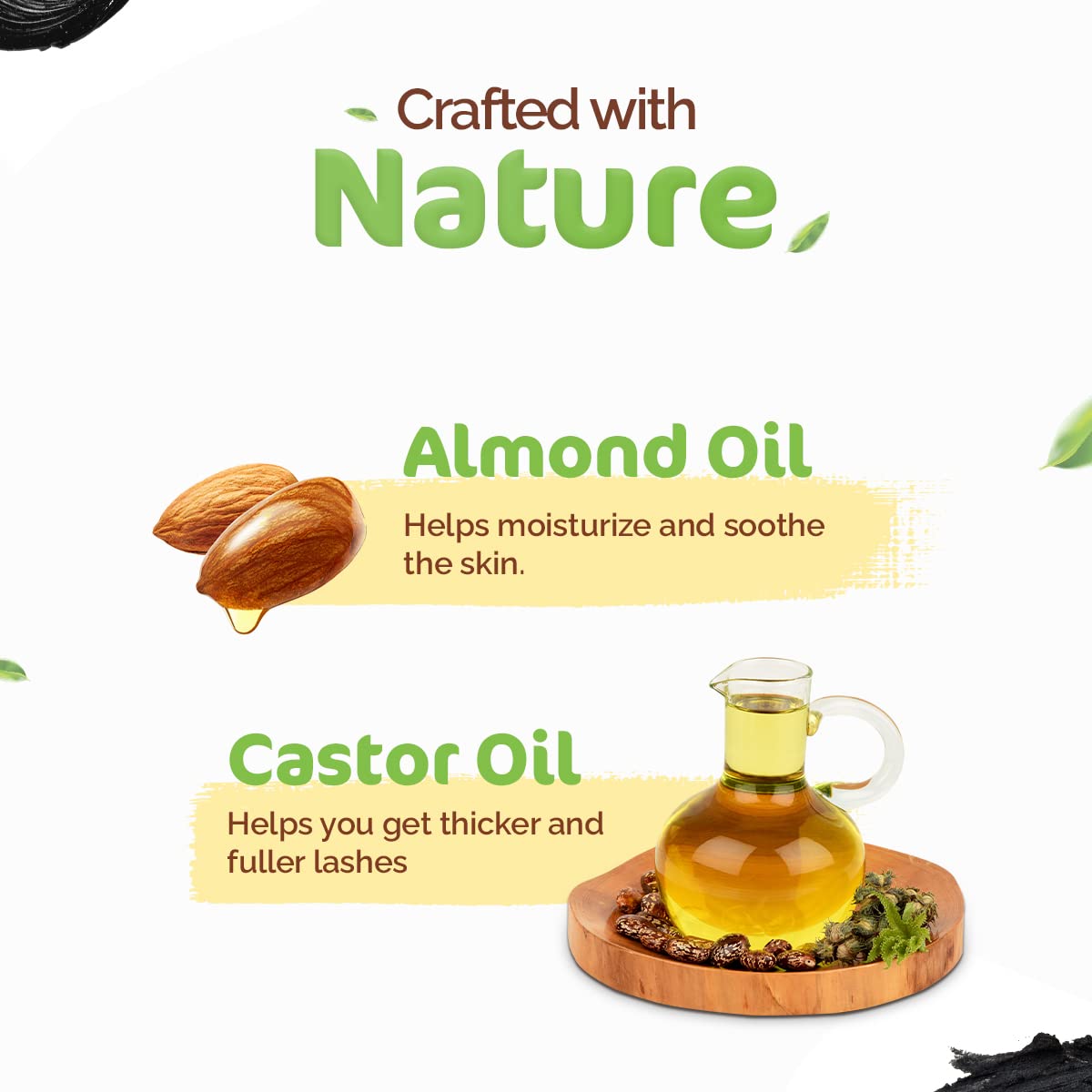 Mamaearth Soothing Waterproof Glossy Finish Liquid Eyeliner With Almond & Castor Oil For 10 Hr Long Stay - 3.5 Ml, Black