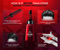 Urbangabru Aqua Hair Wax | Strong Hold Wet look & Shiny finish all day (260 ml) (Pack of 2)