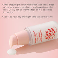 The Face Shop Rice Water Serum with Niacinamide & HA, Brightens Skin, Fades Blemishes & Acne Marks (30ml)