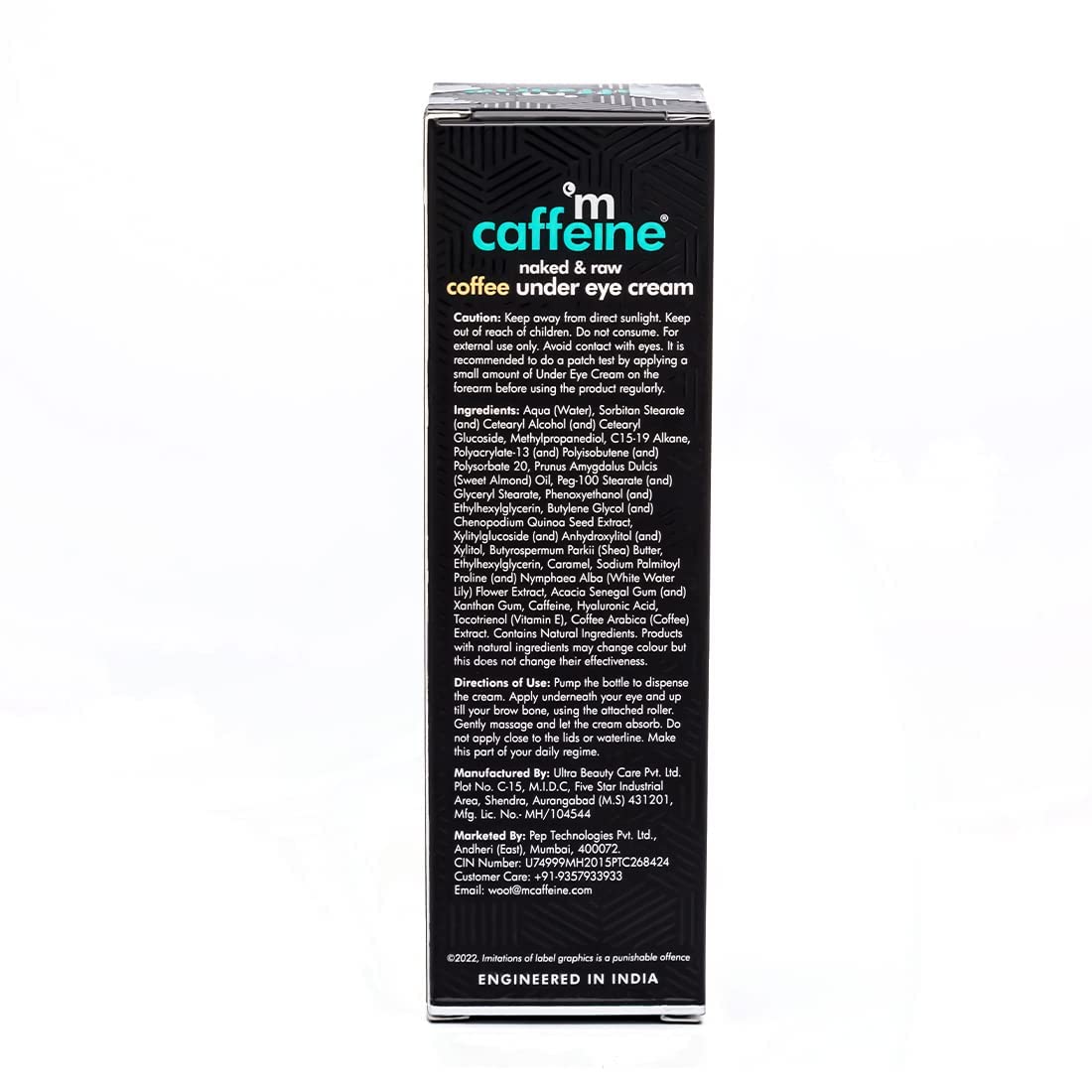 mCaffeine Caffeine Under Eye Cream Gel For Dark Circles, Fine Lines & Wrinkles (Pack of 2) | 94% Users Saw Reduced Dark Circles | Dark Circle Removal Cream for Women and Men | Value Pack