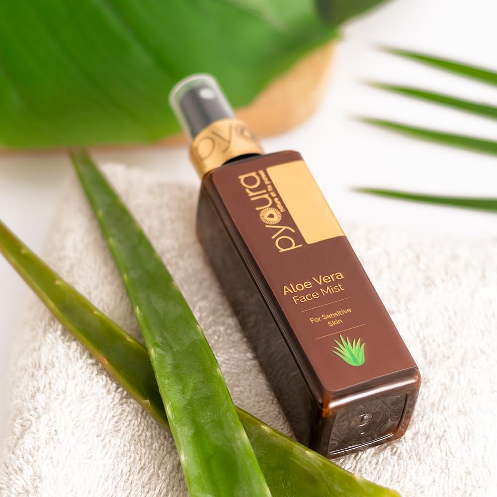 pyoura Aloe vera Hydrating No Gel Face Toner Mist 50 ml, Serum For Skin Hydration Repair & Sunburn, Alcohol Free Natural Face Toner For Glowing Skin, Toner For Oily Dry Combination Skin