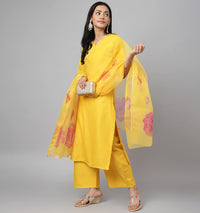 RATAN Straight Salwar Suit Kurta Palazzo Set with Printed Dupatta for Women