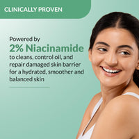 Fixderma Dewrav Barrier Repair & Pore Minimizing with 2% Niacinamide Face Wash | Cica Extract & Ceramide Improves Skin Barrier & Soothes Irritated Skin | For Normal, Dry & Sensitive Skin | 100Ml