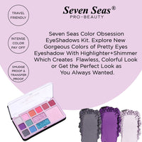Seven Seas Color Obsession Eyeshadow 13 Colors Glitter With Shimmer Look (Skin)