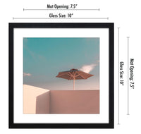 Americanflat 10x10 Picture Frame in Black - Use as 8x8 Picture Frame with Mat or 10x10 Frame Without Mat - Thin Border Square Picture Frame, Shatter-Resistant Glass, and Easel for Wall or Tabletop