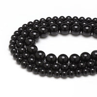35pcs 10mm Natural Black Onyx Agate Gemstone Beads Energy Healing Crystal Round Loose Stone Beads for Jewelry Making, DIY Bracelets Necklaces