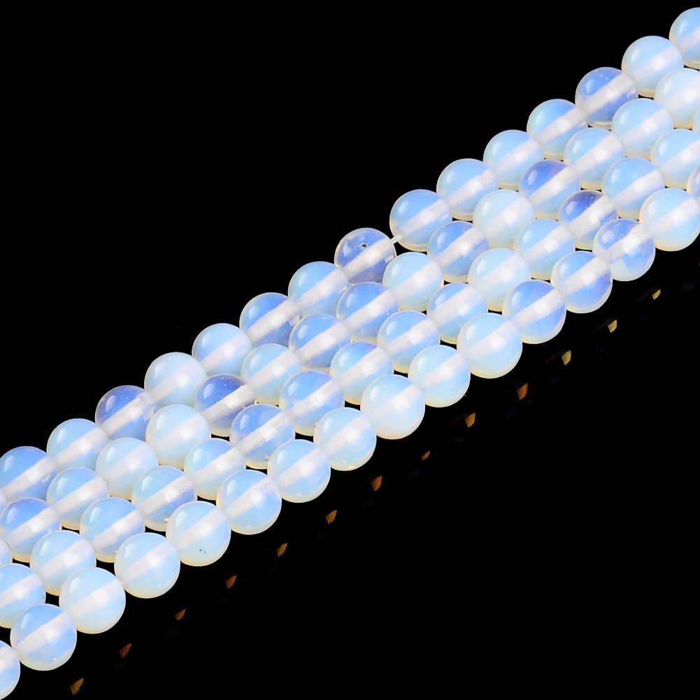 Natural Stone Beads 3mm Opal Gemstone Round Loose Beads Crystal Energy Stone Healing Power for Jewelry Making DIY,1 Strand 15"