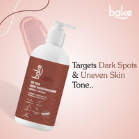 BAKE De-Tan Anti Pigmentation Coffee Body Wash with Kojic Acid, Glycolic Acid, Lactic Acid for Dark Spots, Pigmentation, Tanning & Tan Removal | For Men & Women | 250ml