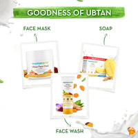 Mamaearth Ubtan Moisturizing Lotion Soap 125 g (Pack of 4) | Removes Tan | Benefits of Lotion in a Soap | Gently Exfoliates & Deeply Cleanses | Nourishes Dry Skin | Non Drying | Grade 1 Soap