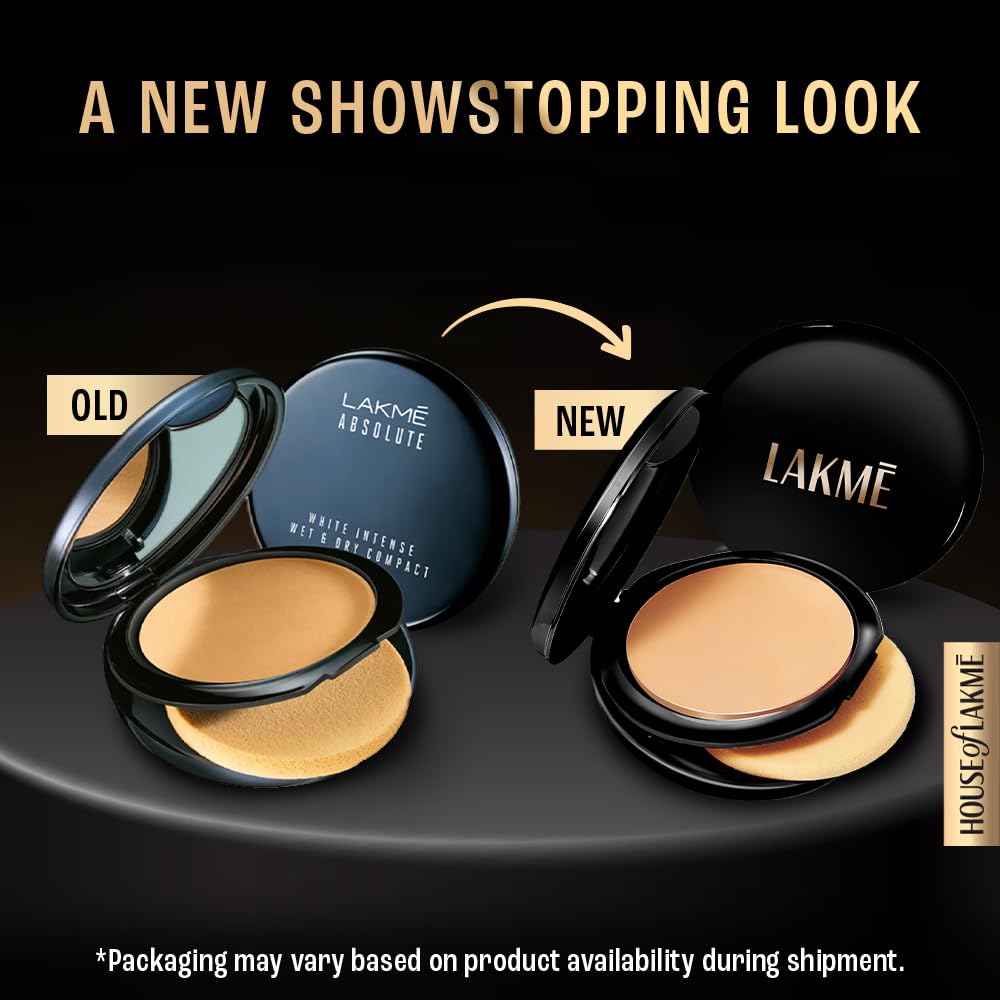 Lakmé Absolute White Intense Wet and Dry Compact, Beige Honey, 9g