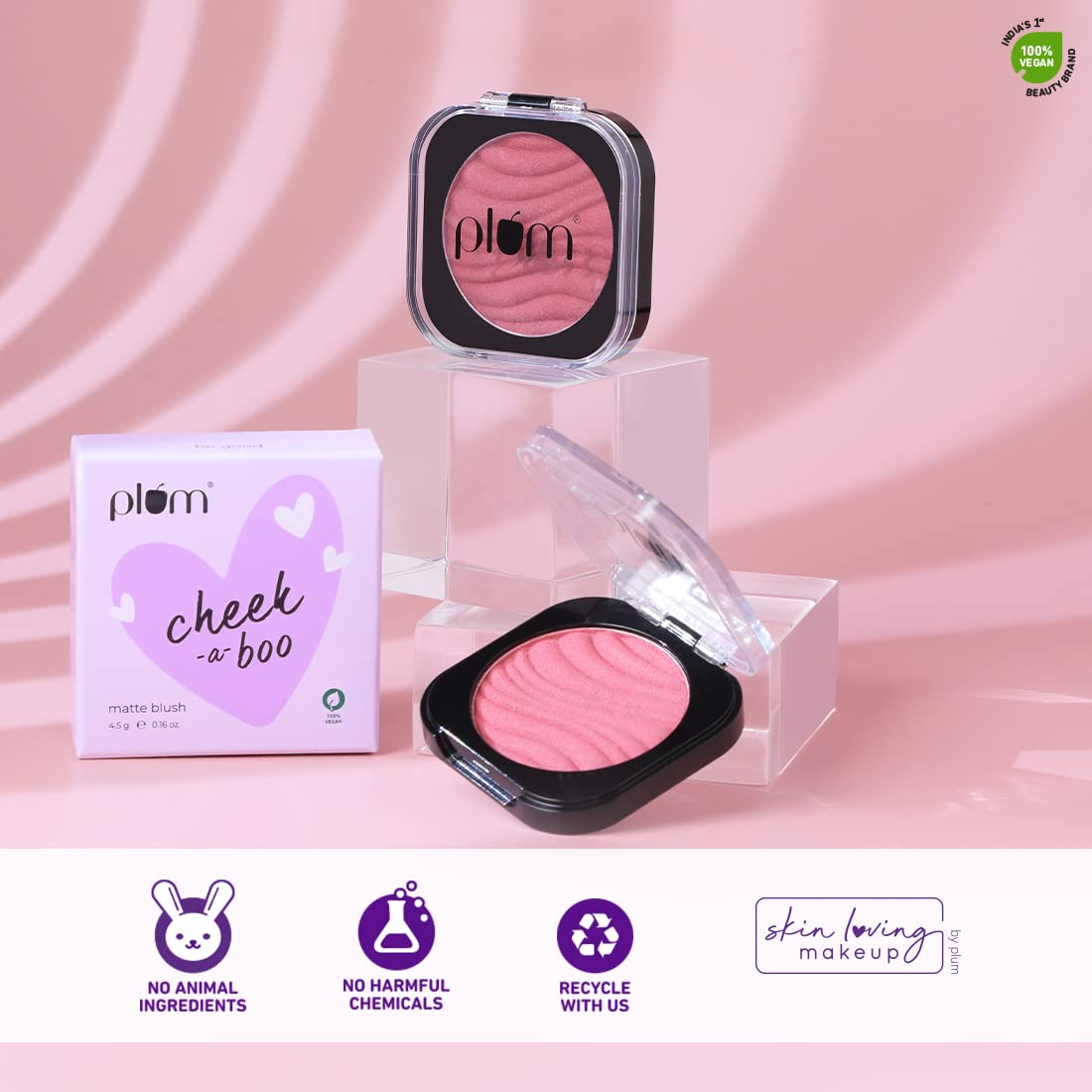 Plum Cheek-A-Boo Matte Blush | Highly Pigmented | Effortless Blending |100% Vegan & Cruelty Free | 124 - Berry To Slay