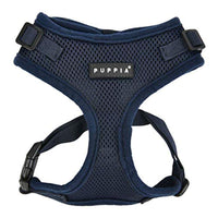 Authentic Puppia RiteFit Harness with Adjustable Neck, Navy, Large