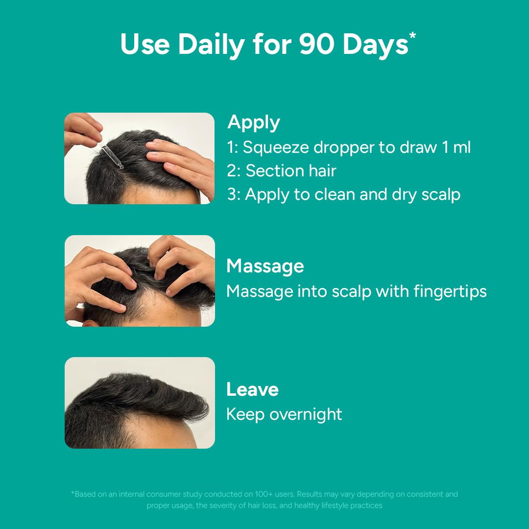 Arata Hair Growth Serum Concentrate with 3% Redensyl, 3% Procapil, 5% Kopexil, Caffeine and Rice Water | No Minoxidil Supports Hair Growth | Helps Reduce Hairfall | Serum For Women and Men | 30 ML