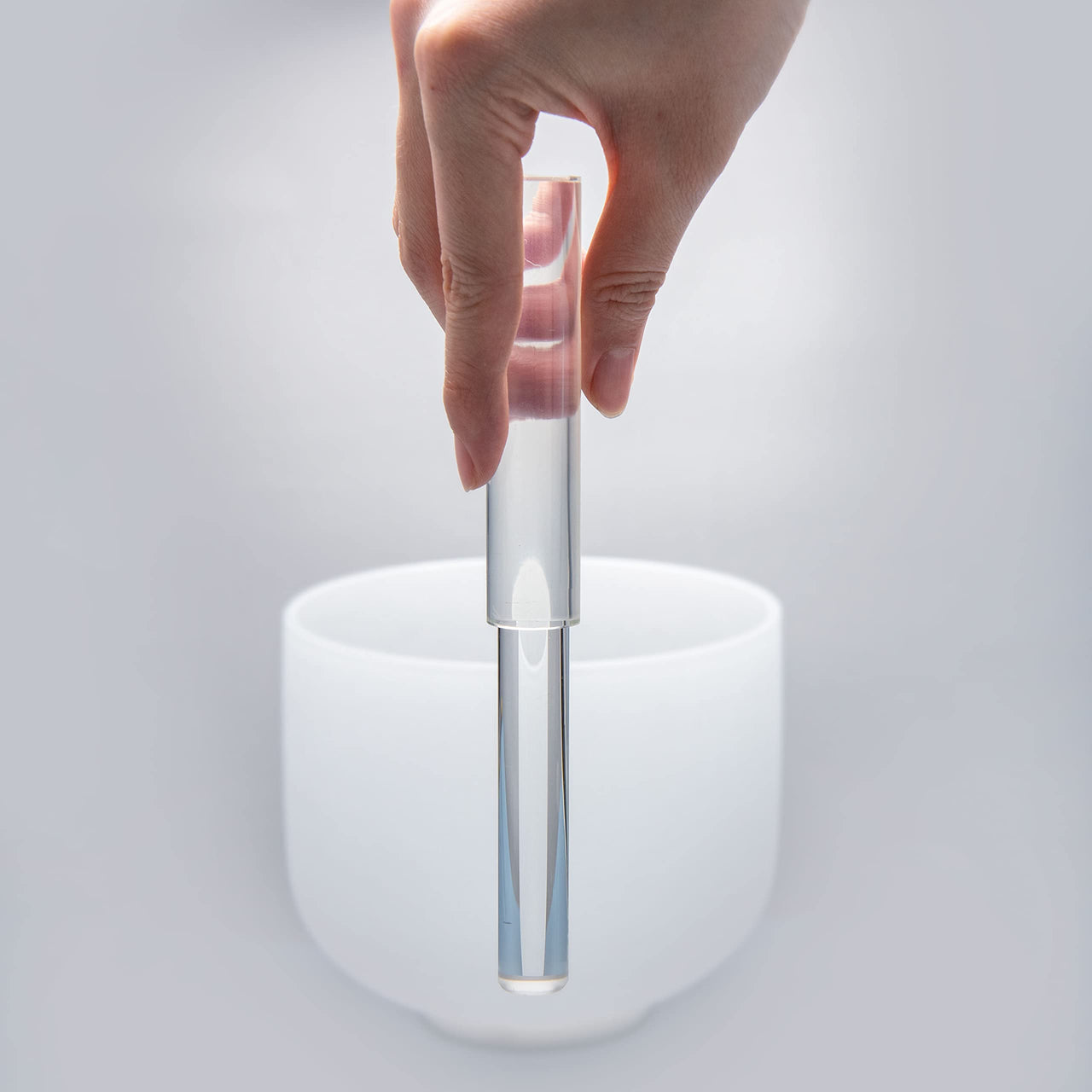 TOPFUND Quartz Rubber Mallet for Crystal Singing Bowl Sound Healing Singing Bowl Mallet Quartz Mallet