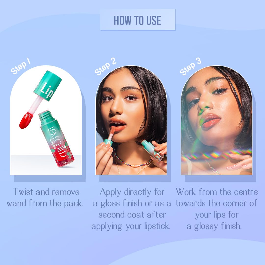 LoveChild Masaba Lip Gelato Tinted Lip Oil | Hydrating, Luminous finish |With Vitamin E, Jojoba oil, Hyaluronic Acid & Shea Butter, Brown Berry, 5ml