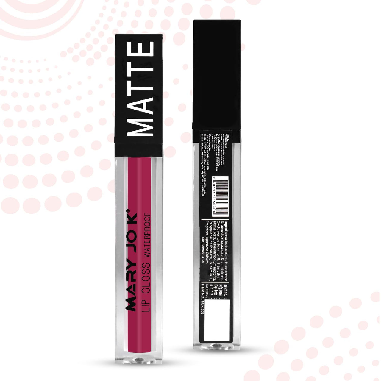 Mary Jo K Matte Lip Gloss, Velvety Non-Sticky Formula, Long-Lasting, 6g