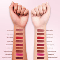 mCaffeine Shades Creamy Matte Kiss Bullet Lipstick | Moisturizing & Lightweight | Comfortable, Non-drying & Long Stay Lipstick | Infused with Cocoa Butter & Vitamin E | 3.5 g - Rose Martini