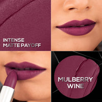 RENEE Prime Matte Lipstick - Mulberry Wine, Lightweight & Long-Lasting Formula, Creamy Matte Finish, One Swipe Application, Non-Drying, Vitamin E Infused, 4.5Gm