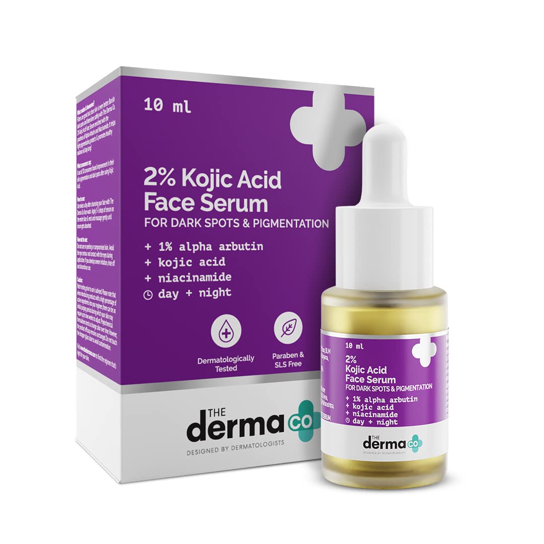 The Derma Co 2% Kojic Acid Face Serum I With 1% Alpha Arbutin & Niacinamide I For Dark Spots & Pigm,The Derma Co Sali-Cinamide Anti-Acne Face Wash | With 2% Salicylic Acid & 2% Niacinamide I Treats A