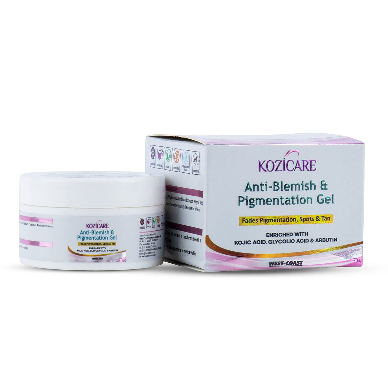 Kozicare Anti-Blemish & Pigmentation Gel For Fades, Pigmentation, Spots & Tan – 50gm