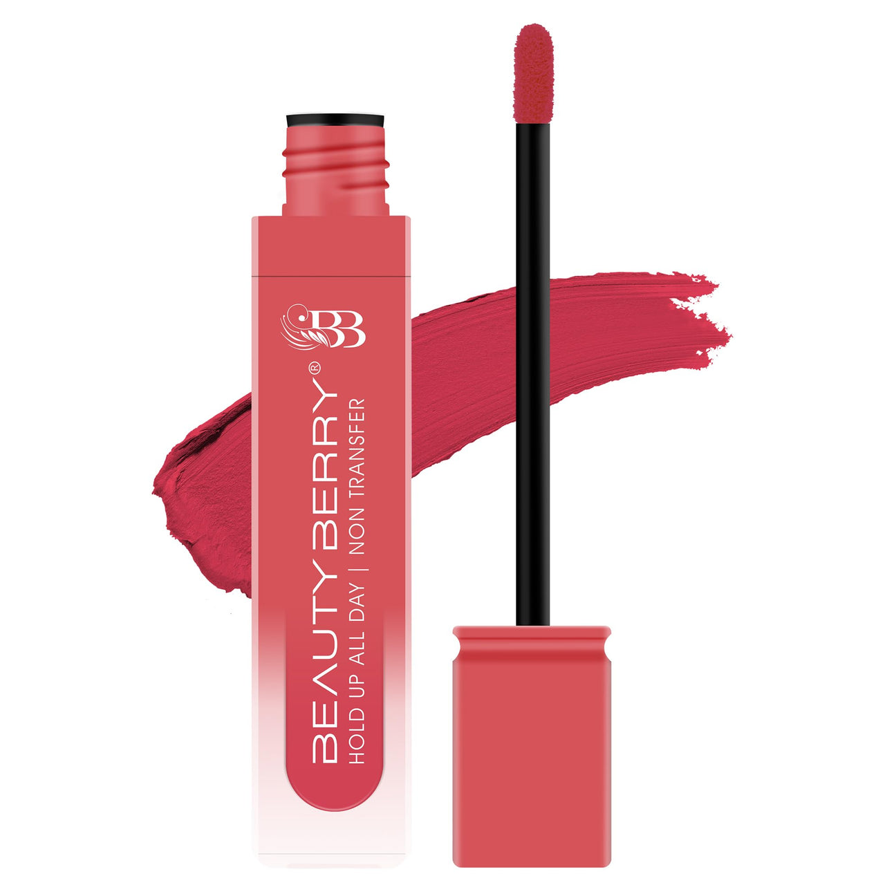 Beauty Berry Hold Up All Day Liquid Lipstick | Long Lasting, Non Transfer Matte Lipstick | Highly Pigmented, Smooth One Swipe Application & Lightweight Liquid Lipstick for Women (02 - Pinky Spice, 7.5g)