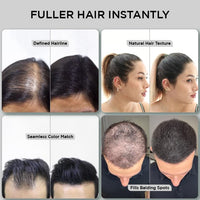 THICK FIBER - Fibers for Thinning Hair & Bald spots (BLACK, Pack of 3) - 25g Bottle - Conceals Hair Loss in Seconds For Women & Men