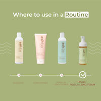 Ashba Botanics Curl Volumizing Foam I Weightless Hair Mousse for Curly & Wavy Hair - Paraben, Silicone Free | Lightweight styler to control frizz without dryness | 150ml