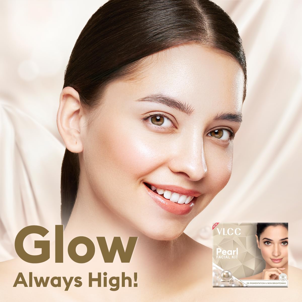 VLCC Pearl Facial Kit - 60g | Luminous and Radiant Skin | At Home Facial with Pearl Extracts, Sandalwood, Turmeric & Aloe Vera | Tan Removal Facial Kit.