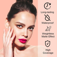Lakyou Beauty High Coverage Base Foundation | Waterproof | Long Lasting | Light Weight | Shade-01(White Ivory) | Pack Of 2