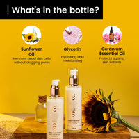 BiE Fresh Forward Deep Hydrating Cleanser With Glycerin & Geranium Oil | Hydrating & Non-Drying | Gentle Face Cleanser, Controls Excess Sebum & Make Up Remover | Gentle Face Wash for All Skin Types | 50ml