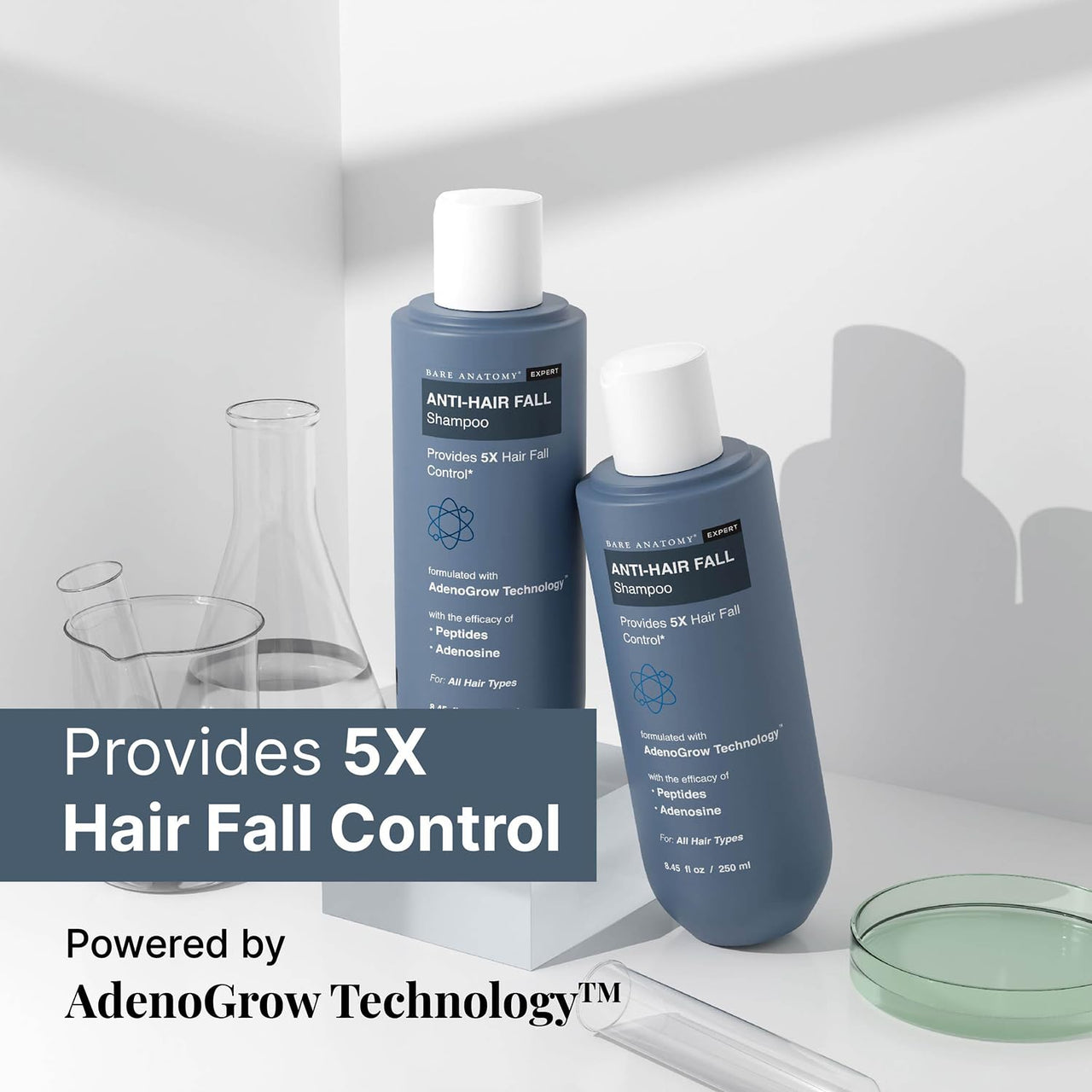 Bare Anatomy Anti Dandruff & Hair Fall Shampoo - 250ml (5 Pack) for All Hair Types - Unisex-Adults