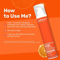 SEBUM Ultra Hydrant Moisturising Cream | 7.5% Vitamin C + Blueberry, Mulberry, Raspberry Extract & Argan Oil | Brightening & Radiance Boost for Uneven Skin Tone, Dull Skin, Hyperpigmentation | Vegan & Paraben-Free | Dermatologically Tested