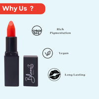 Bloom Beauty Bullet Lipstick Creamy Matte Finish Hydrating & Long-Lasting,Sunset Coral