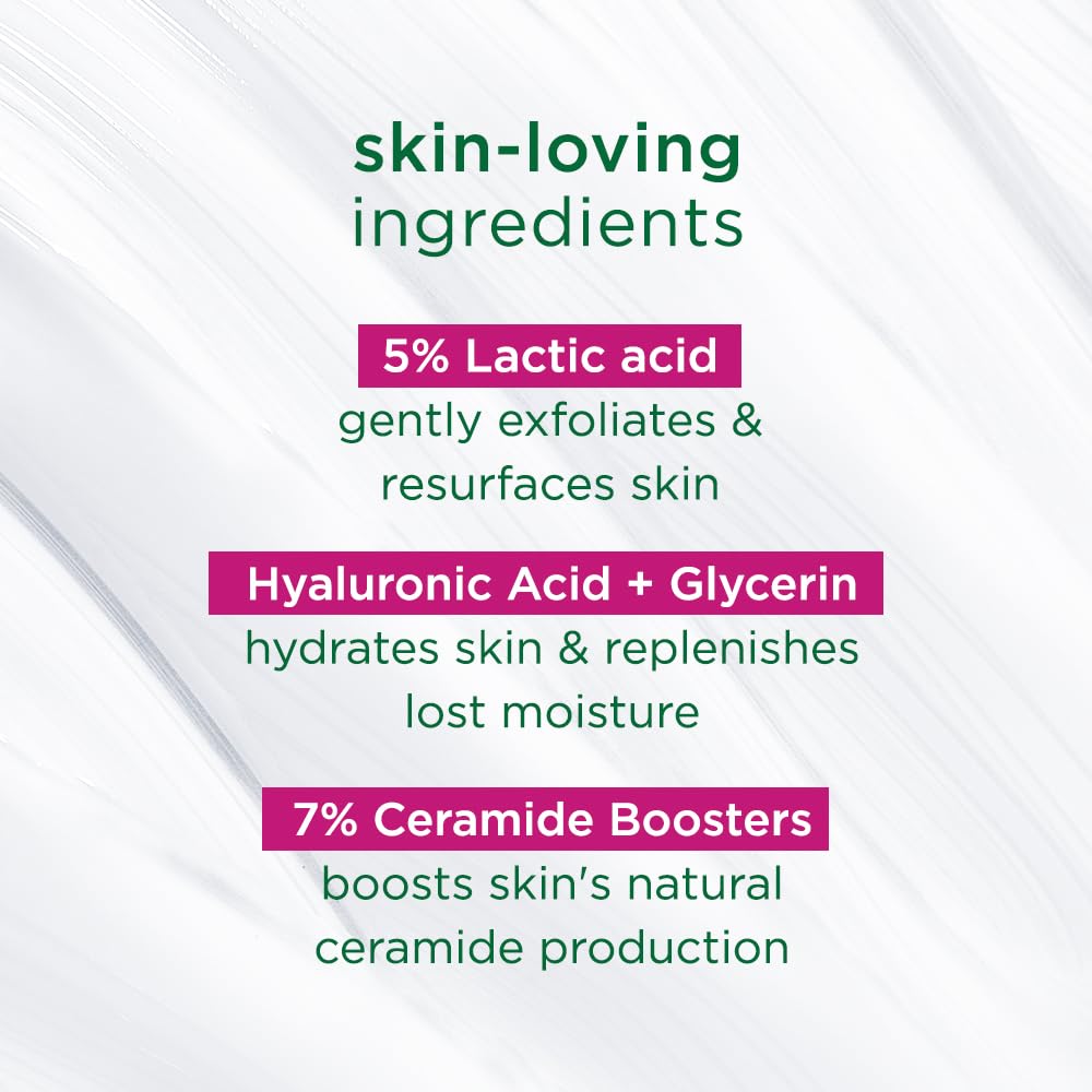simple Active Skin Barrier Care Smoothing Gel Face Cleanser 150Ml With 5% Lactic Acid,Hyaluronic Acid&Ceramide Boosters|Gentle Exfoliating Face Wash For Brighter,Even-Tone,Smoother Skin,For Women&Men