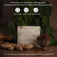 Sadhev Ayurvedic Sandal & Saffron Bathing Soap For Whitening And Brightening Chemical Free -125g (Pack of 1)