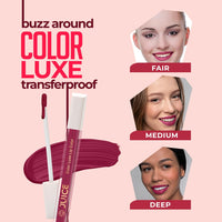 Juice Maroon Magnet - M13 Kiss Sensation Lipstick & Plum Tart - M14 Color Luxe Liquid Lipstick with Goodness of Bio Retinol, & SPF 15 UV Protection