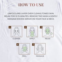 Just Herbs Sheet Mask Glowing Skin Serum Masks, 20g (Green Tea, Mint, Cucumber)