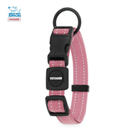 Voyager Reflective Dog Leash Collar Set with Neoprene Handle Supports Small, Medium, and Large Breed Puppies, Cute and Heavy Duty for Walking, Running, and Training - Pink, L Leash Collar Set (Pink) Leash Collar Set (1