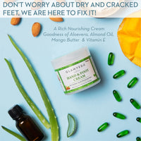 Glamveda Hand & Foot Ayurvedic Crack Cream 100 GM For Dry, Rough & Crack Heels & Elbow, Paraben Free| Alomond Oil, Aloevera & Mango Butter| Deeply Moisturizes & Repairs|