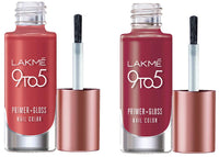 Lakmé 9To5 Primer + Glossy Finish Nail Colour & 9 To 5 Primer + Gloss Nail Colour Combo, 6 Ml
