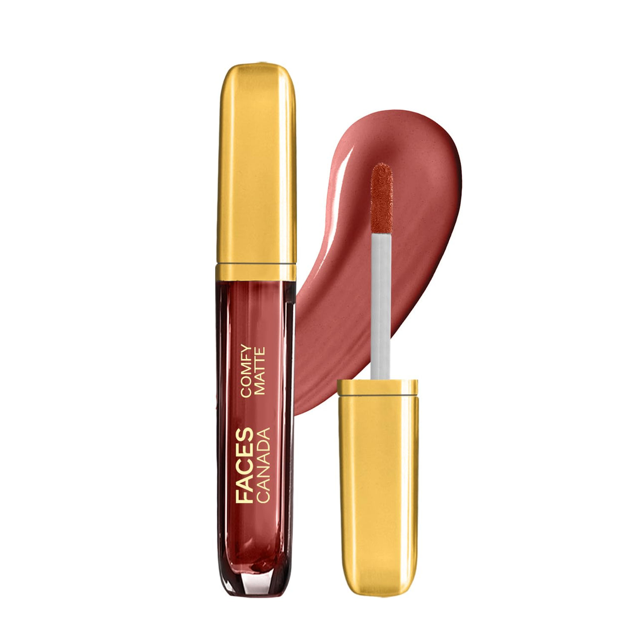 FACES CANADA Comfy Matte Liquid Lipstick - For The Win 08, 3.8 ml | Comfortable 10HR Longstay | Intense Matte Color | Almond Oil & Vitamin E Infused | Super Smooth | No Dryness | No Alcohol
