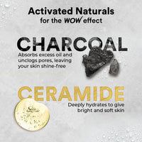 WOW Skin Science Charcoal & Ceramide Body Wash | Clears Skin Impurities | Removes Dirt & Dead Skin | Hydrates and Softens | Detoxifies Skin | Has Long lasting Fragrance | Powered by Cerabloom | 250ml